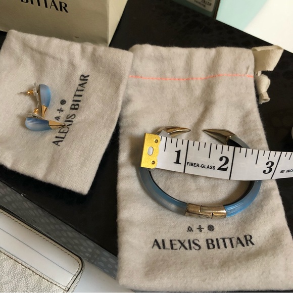 Alexis Bittar Indigo Hinge Bracelet And Earrings Set - Picture 7 of 16